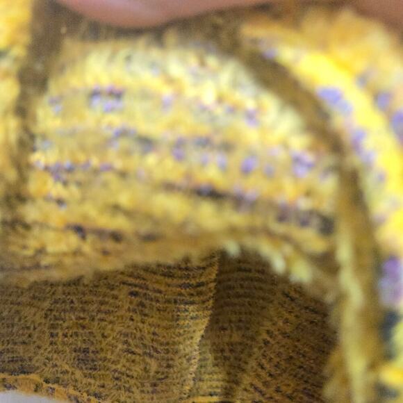 Zara Fuzzy Check Knit Plaid Mini Skirt Size M - Picture 3 of 7